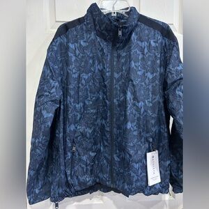 Athleta Women's Size Large Sightseer Lace Pattern Jacket NWT Blue 2-Way Stretch